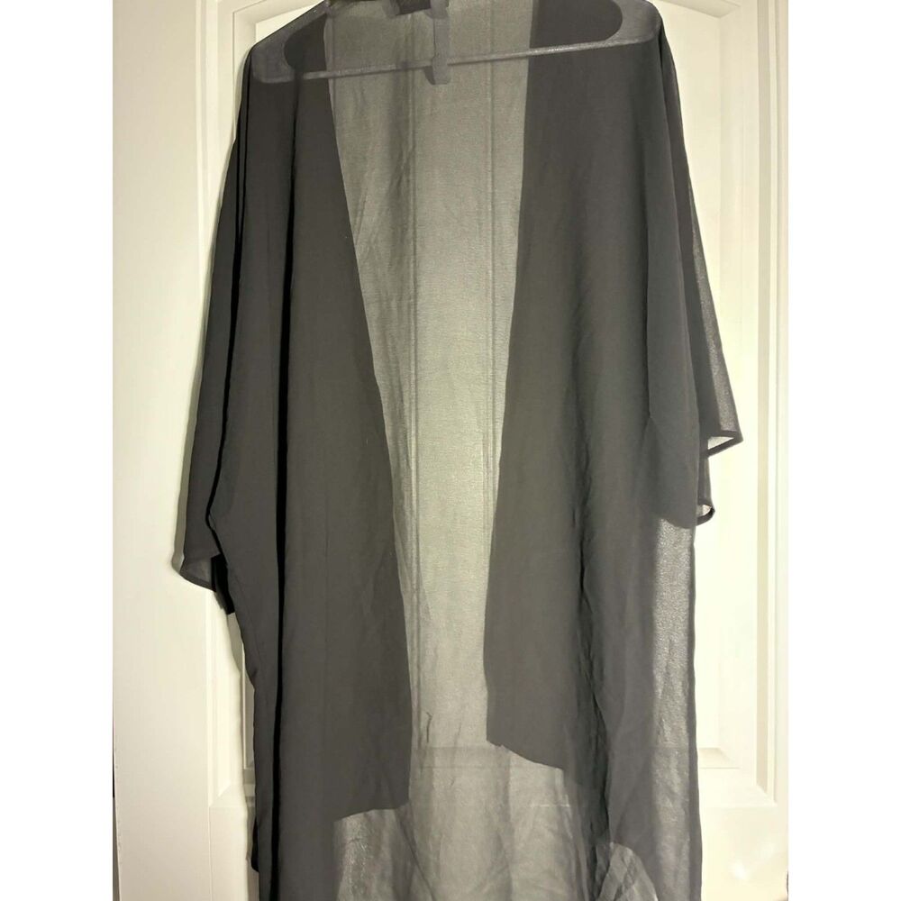 Kate Kasin Large Black Sheer Coverup